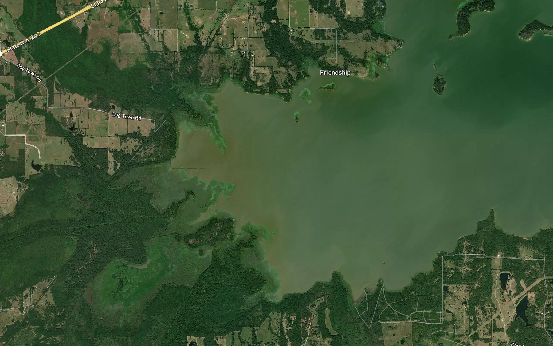 Satellite map of the Jernigan Creek
