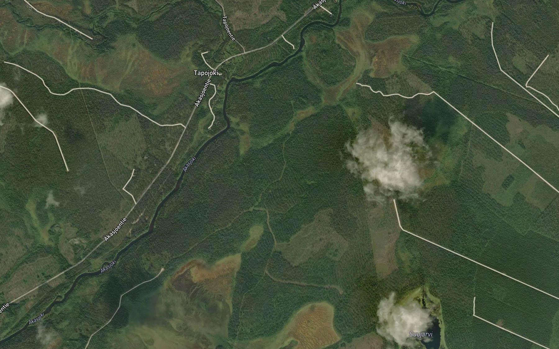 Satellite map of the Tapojoki