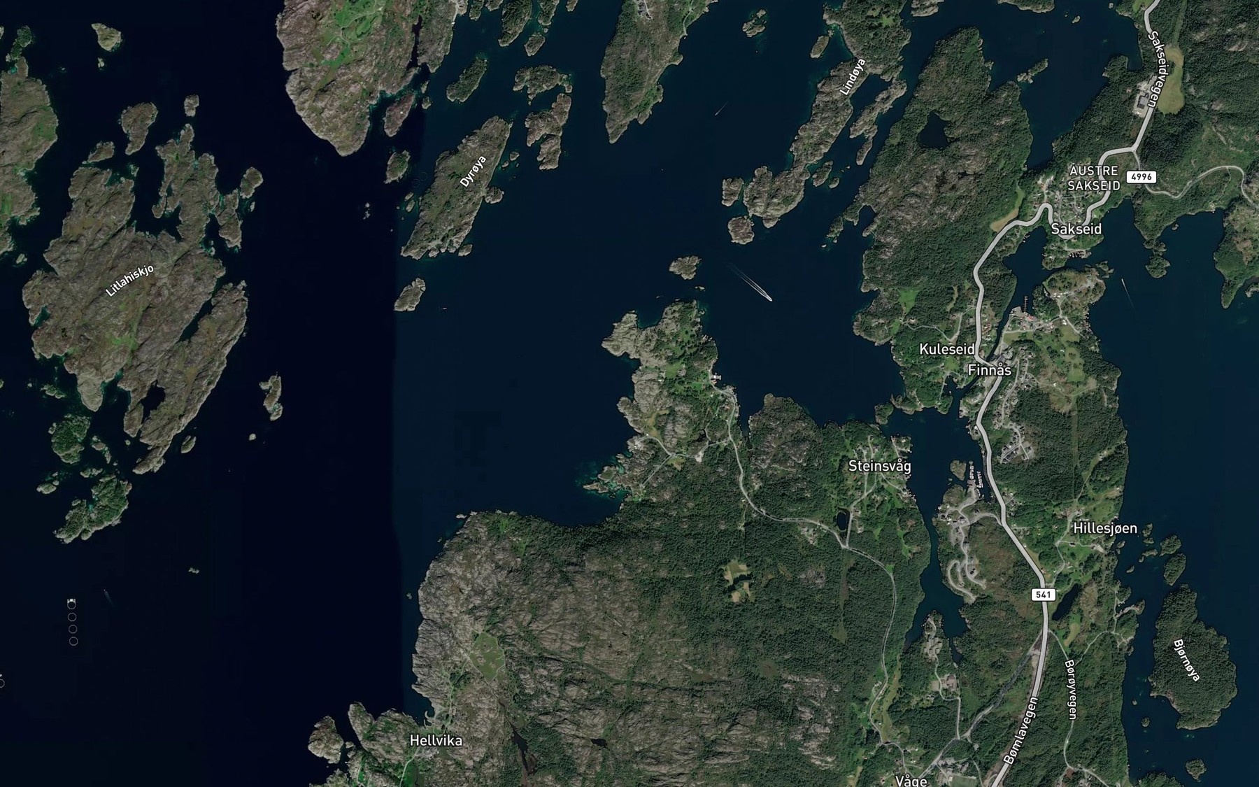 Satellite map of the Tollaksvika