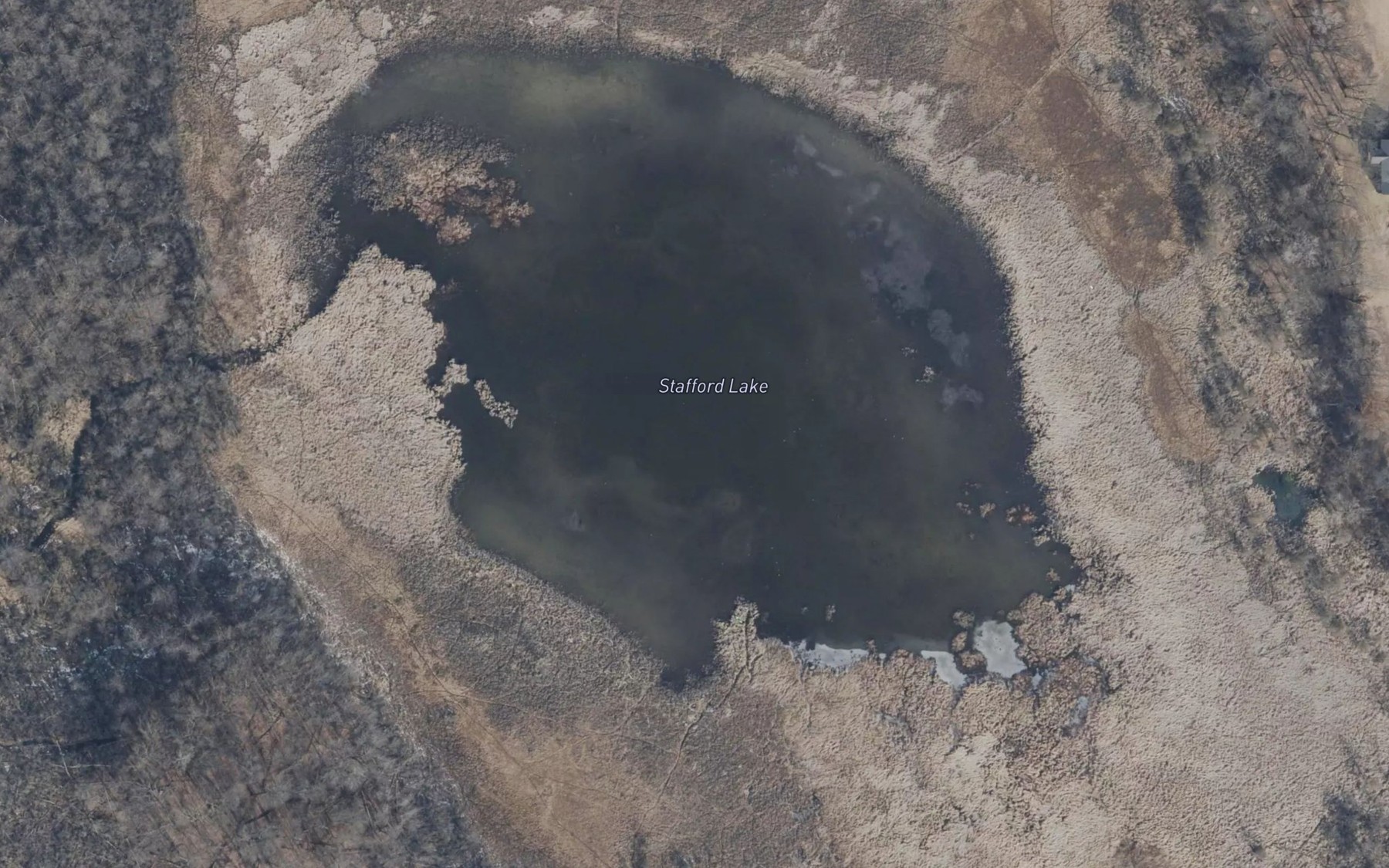 Satellite map of the Stafford Lake