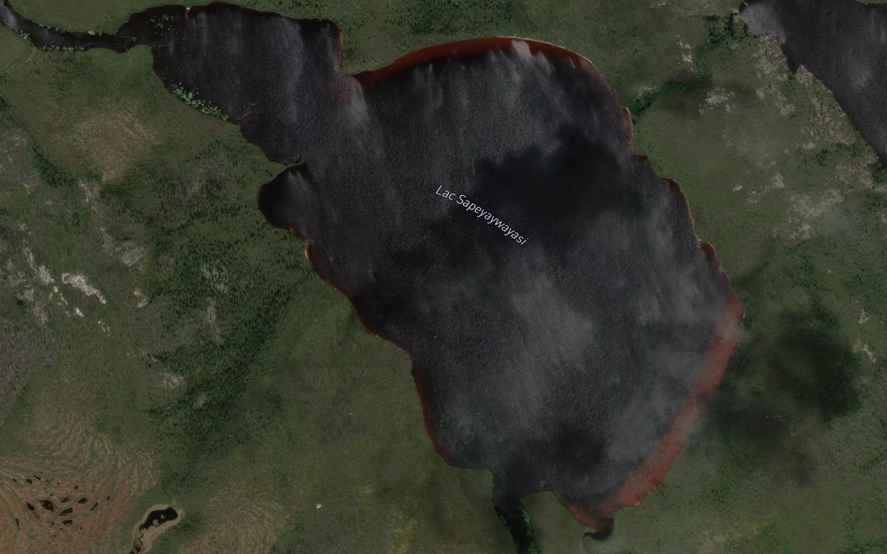 Satellite map of the Lac Sapeyaywayasi