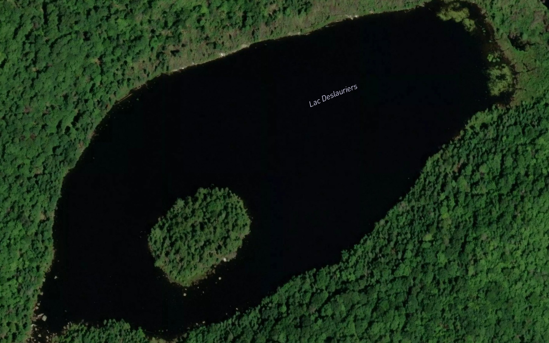 Satellite map of the Lac Deslauriers