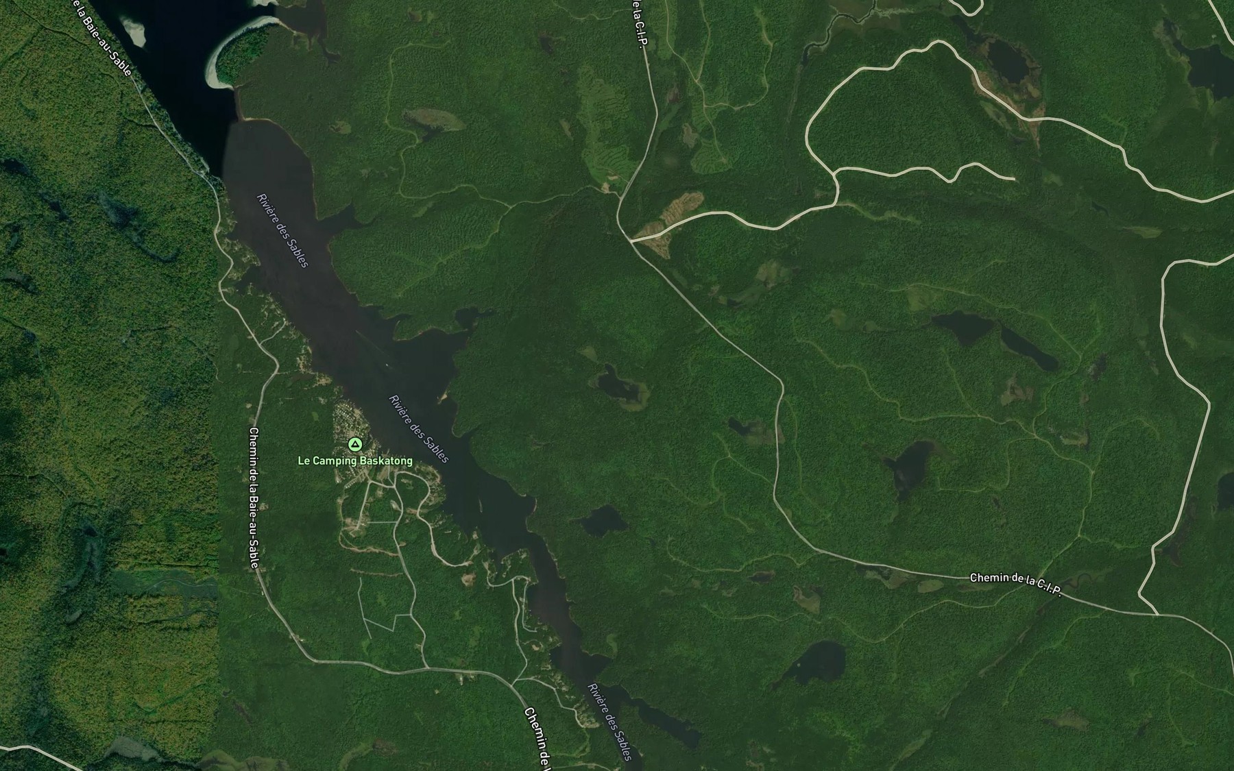 Satellite map of the Lac de l'Orignal