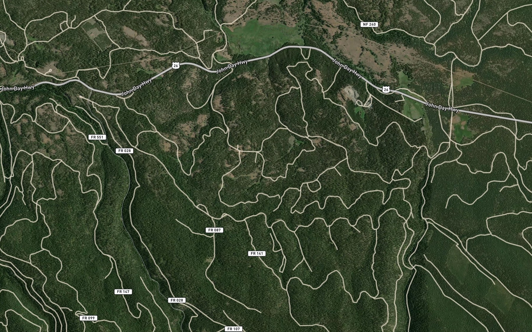 Satellite map of the Summit Spring