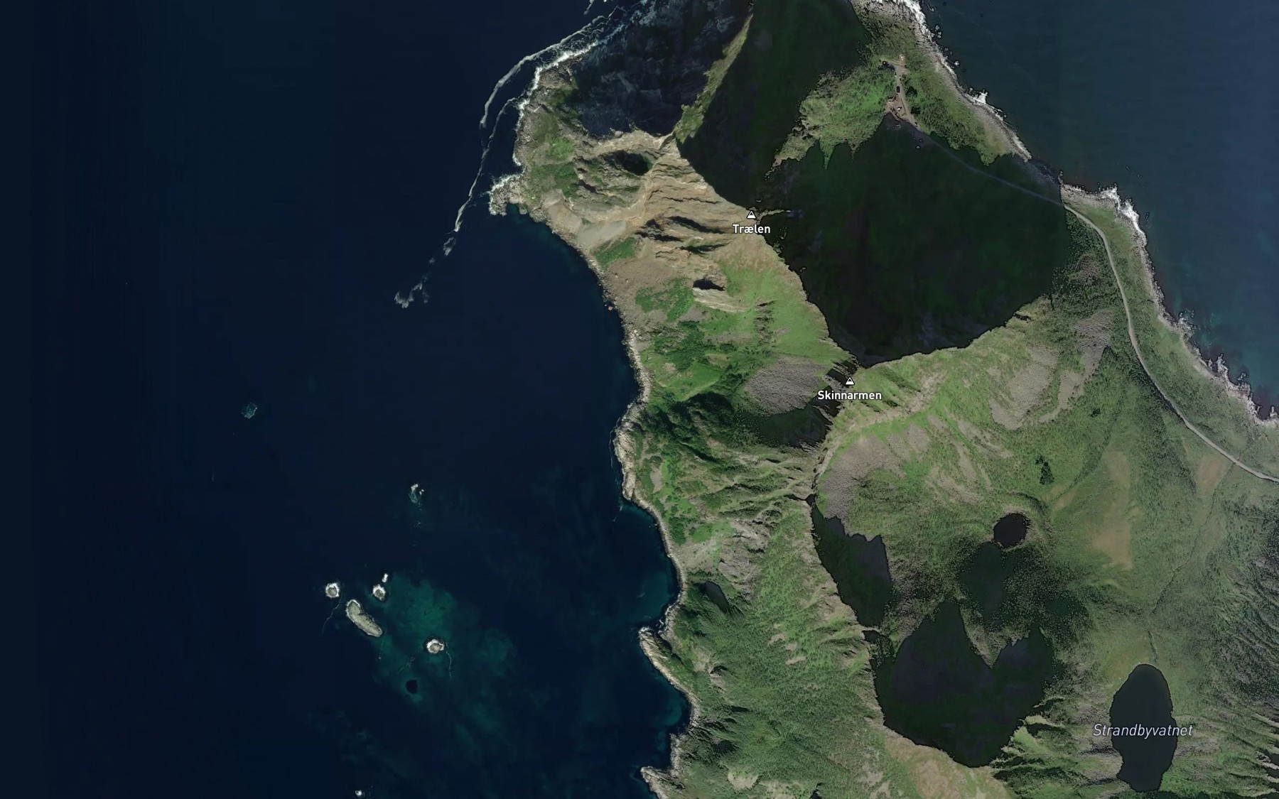 Satellite map of the Grythollet