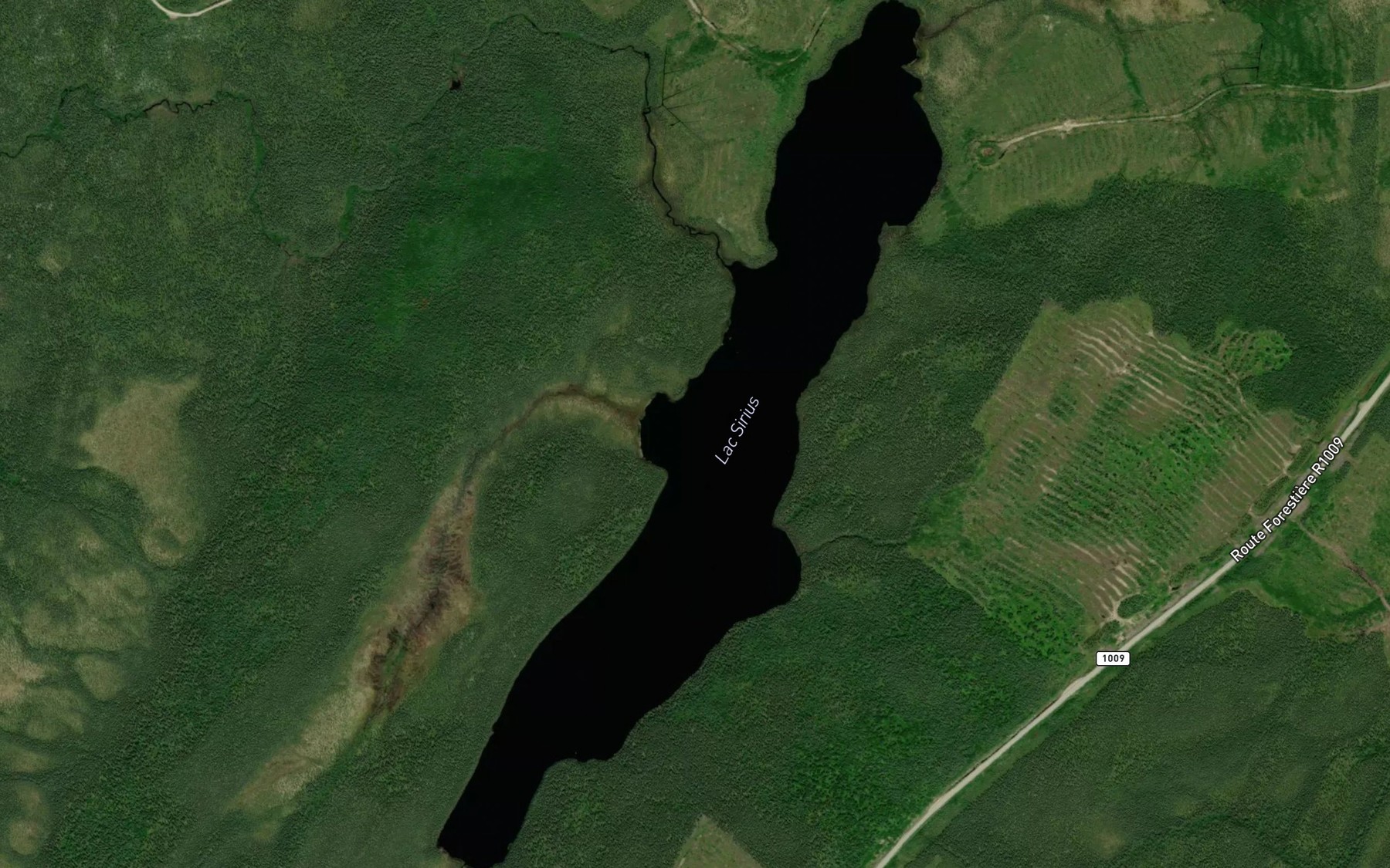 Satellite map of the Lac Sirius