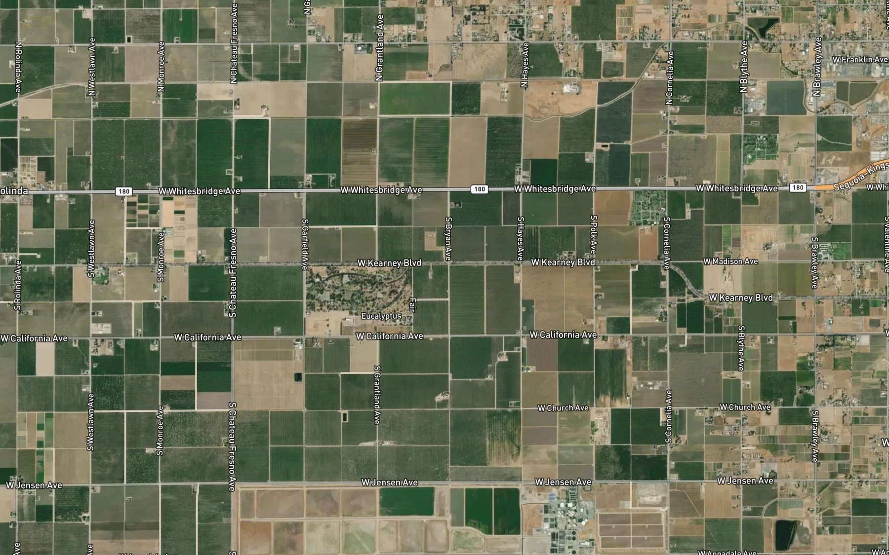 Satellite map of the Paragon Ditch