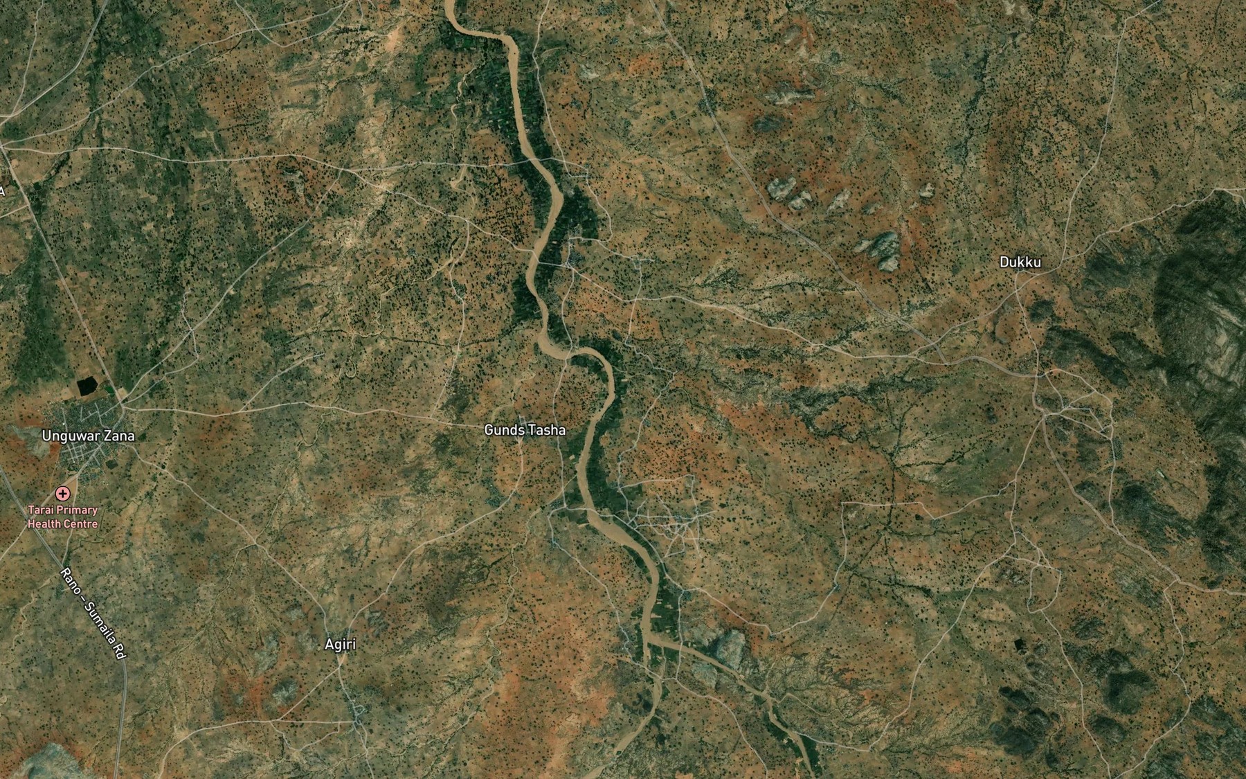 Satellite map of the River Potau