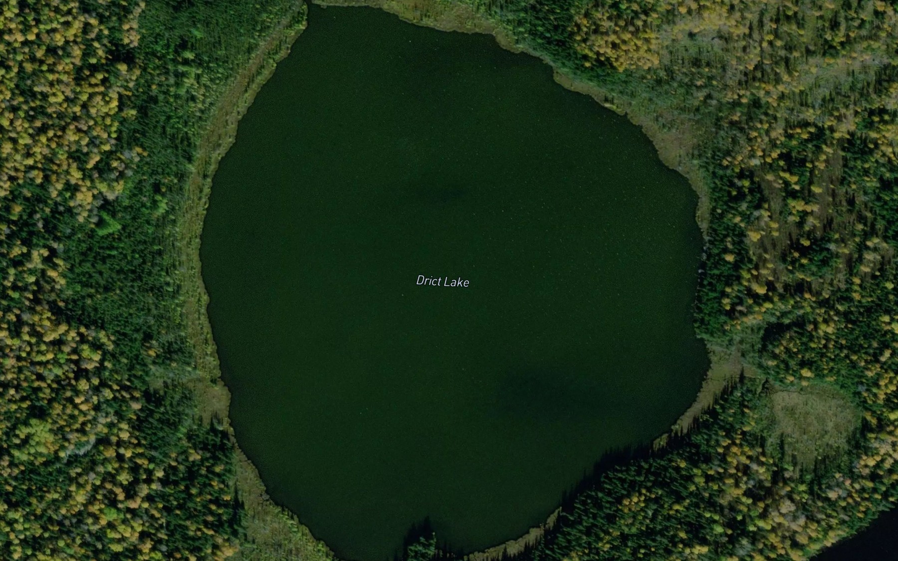 Satellite map of the Drict Lake