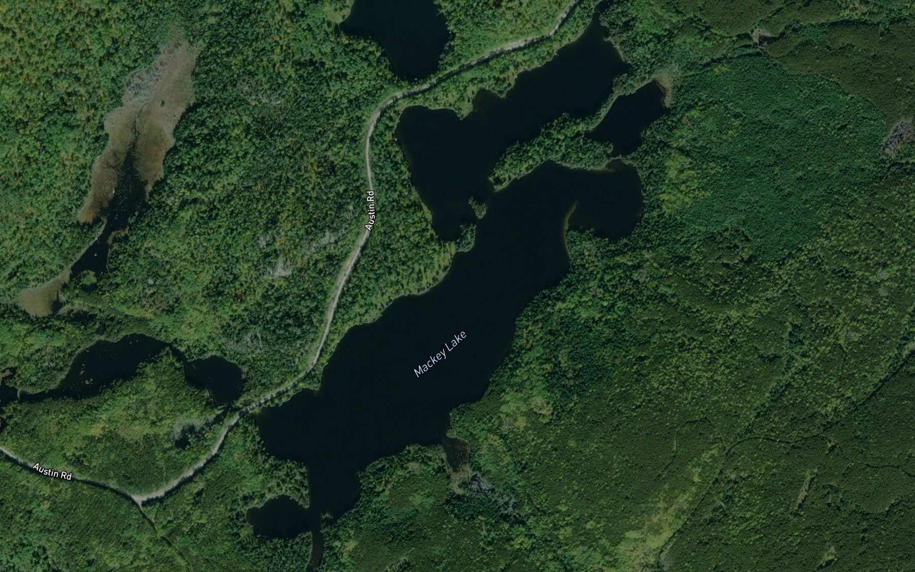 Satellite map of the Mackey Lake
