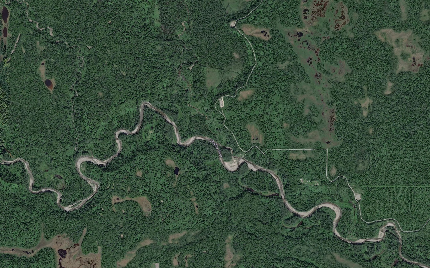 Satellite map of the Lone Creek