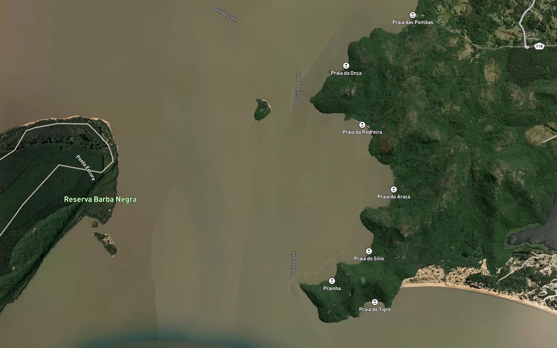 Satellite map of the Coroa dos Holandeses