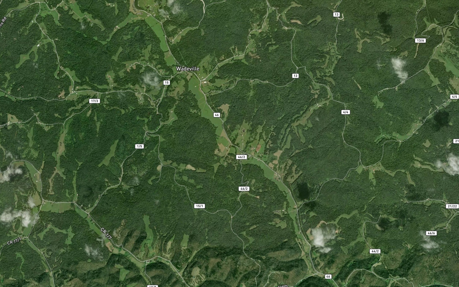 Satellite map of the Broad Run