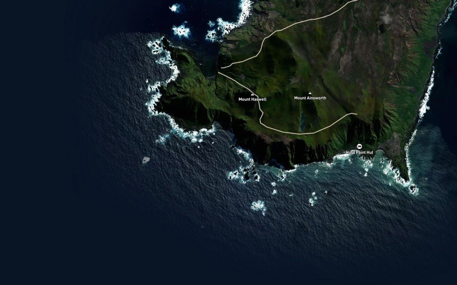 Satellite map of the Windsor Bay