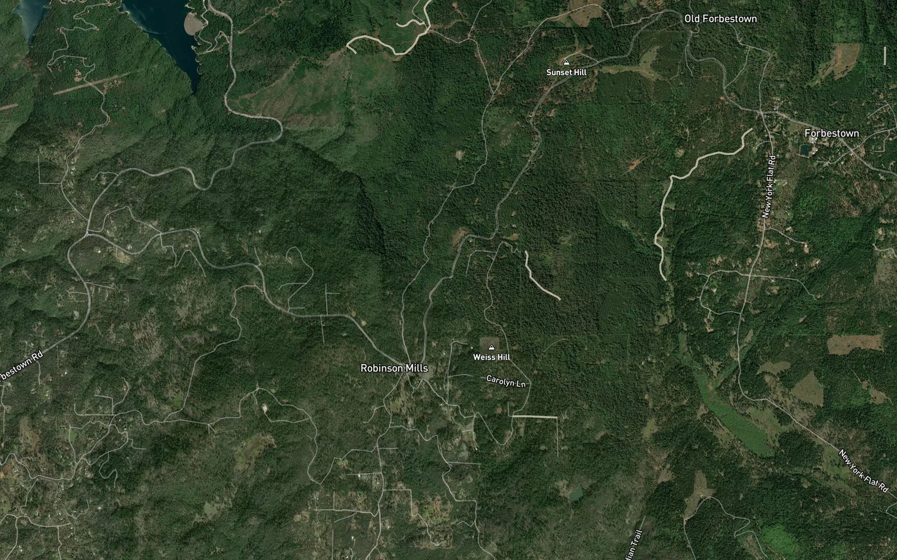 Satellite map of the Roadside Spring