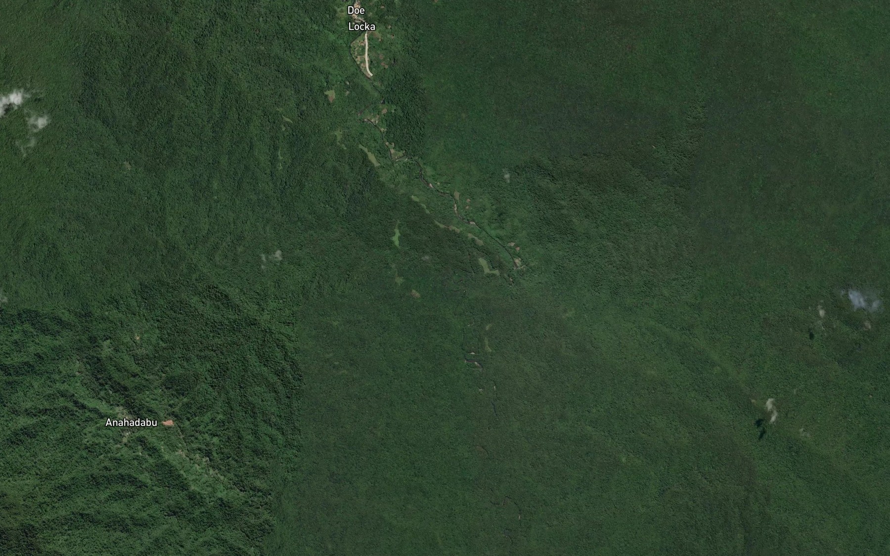 Satellite map of the Fofe Creek