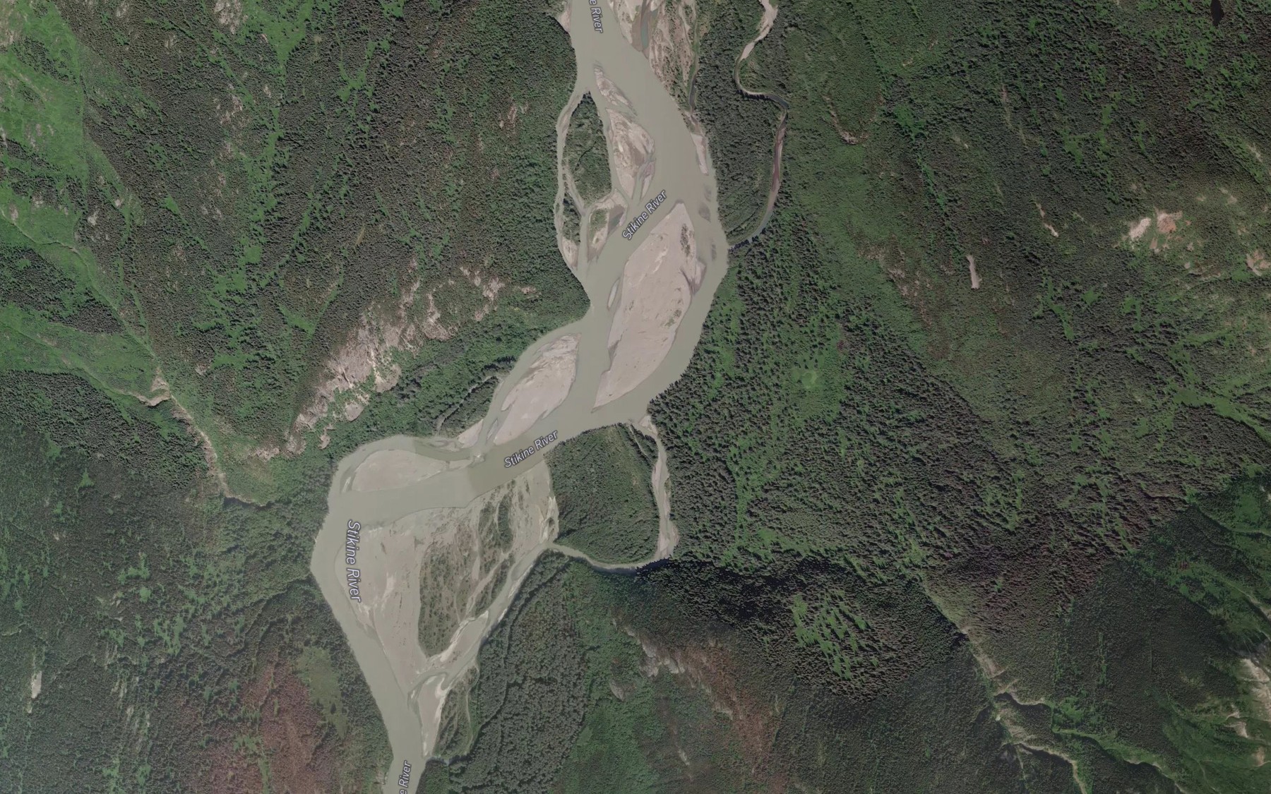 Satellite map of the Hamlin Creek