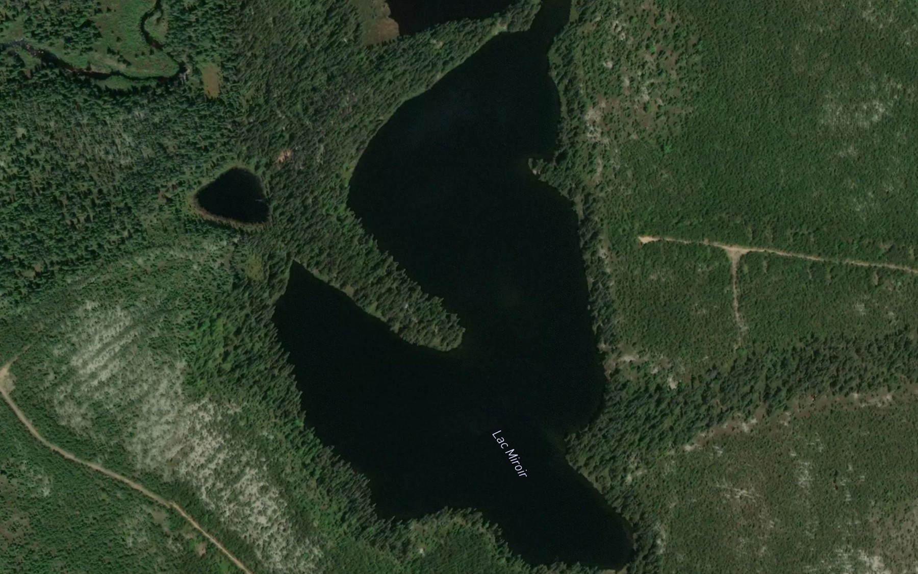 Satellite map of the Lac Miroir