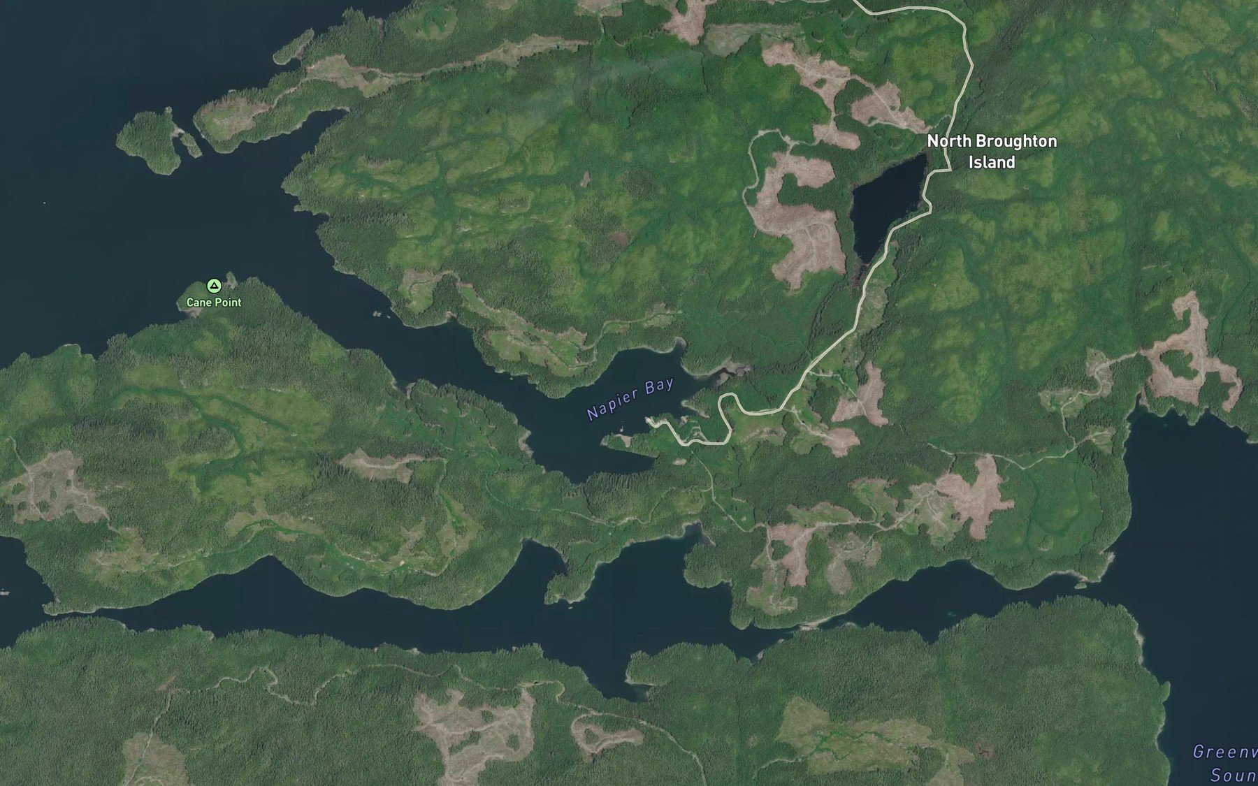 Satellite map of the Napier Bay