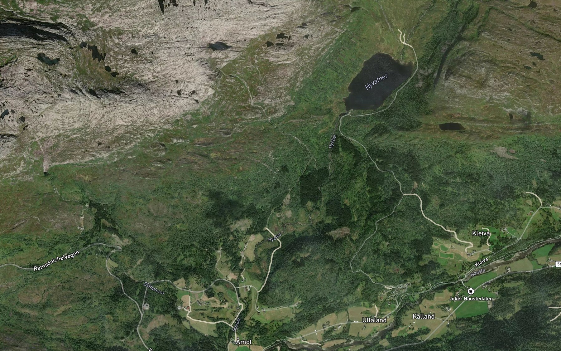 Satellite map of the Almbotnsgrova