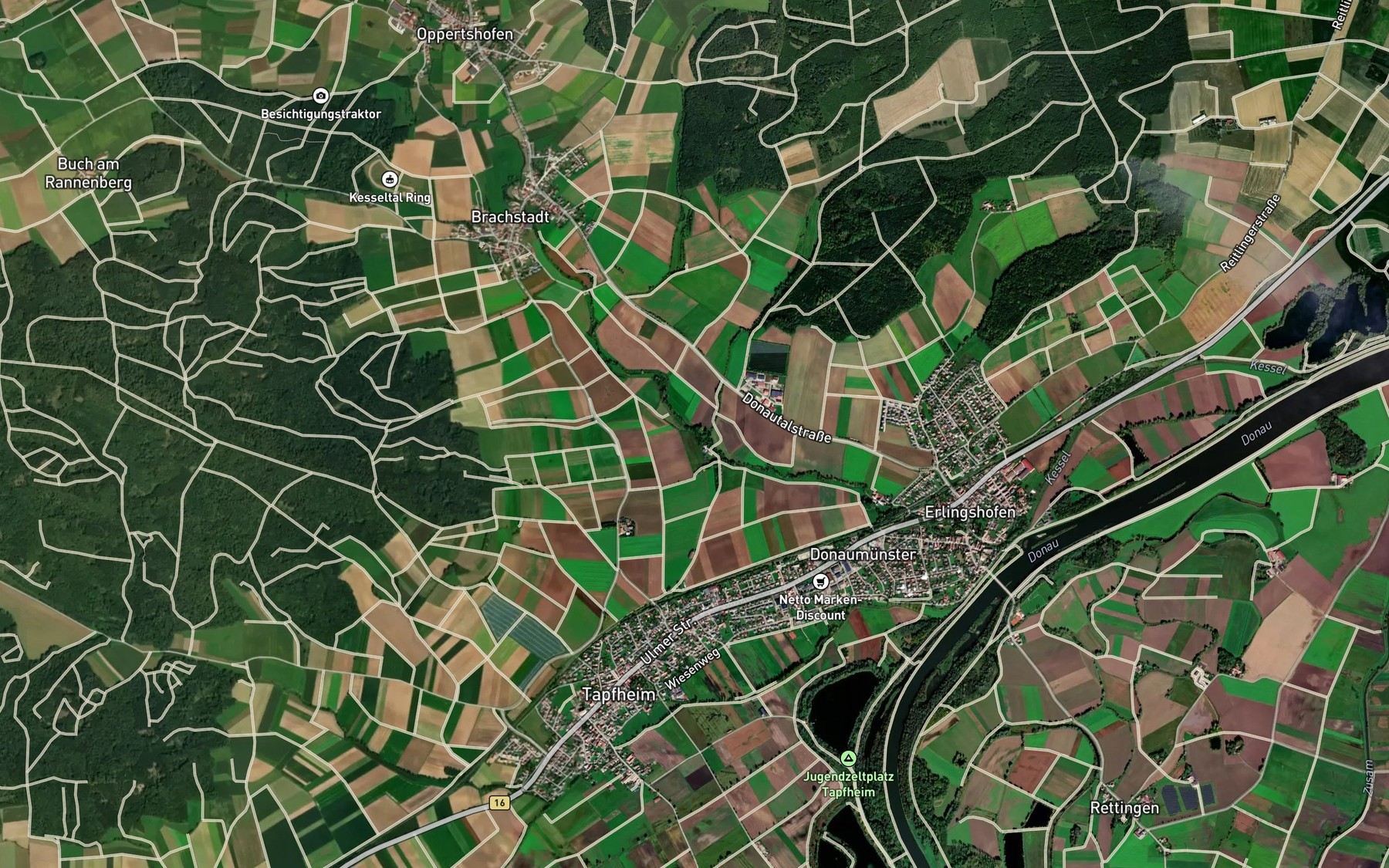 Satellite map of the Kesselbach