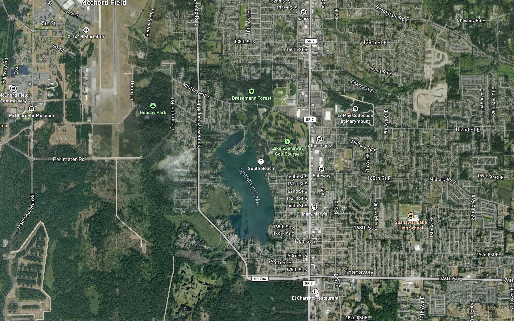 Satellite map of the Spot 4