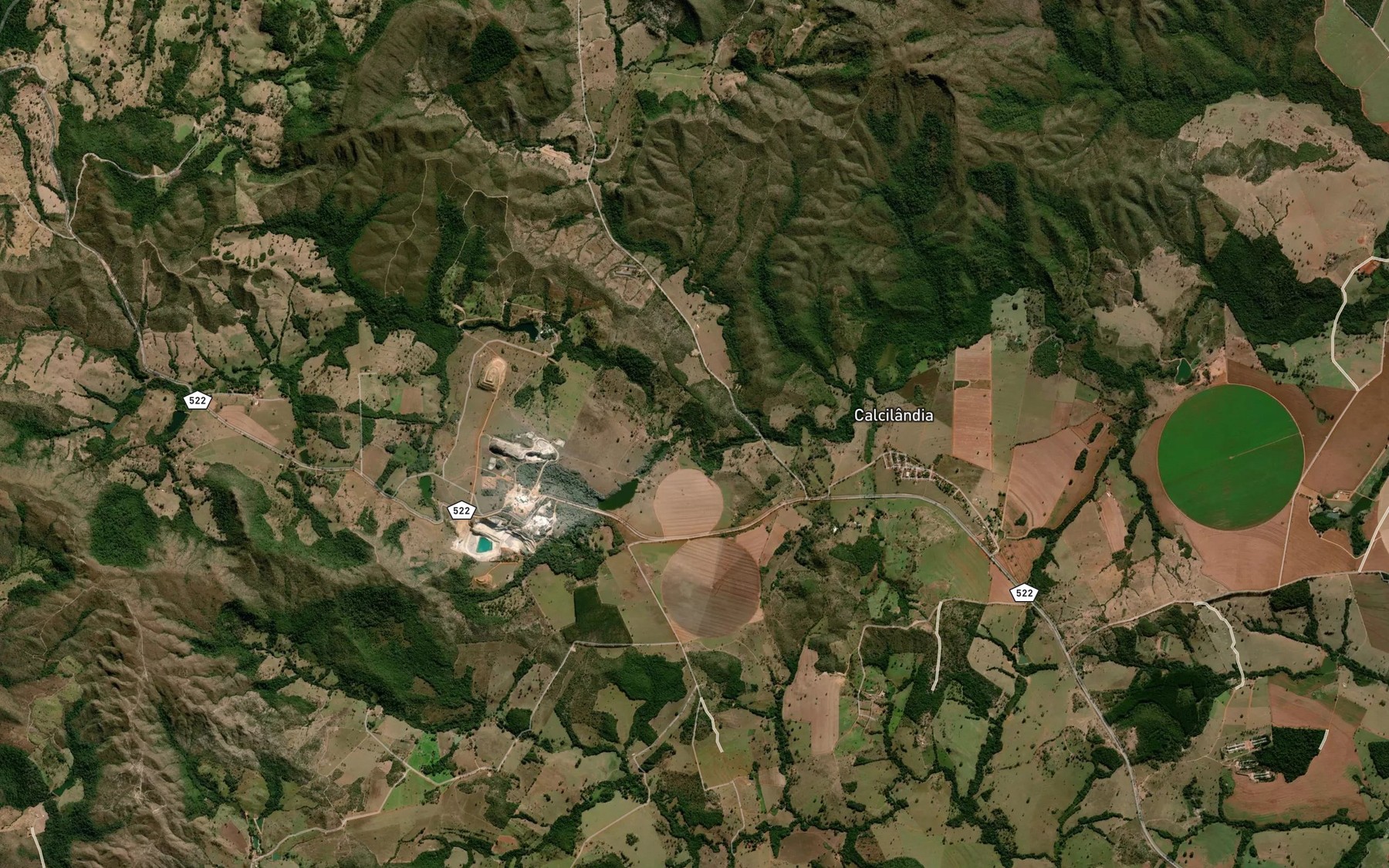 Satellite map of the Corrego Caieira