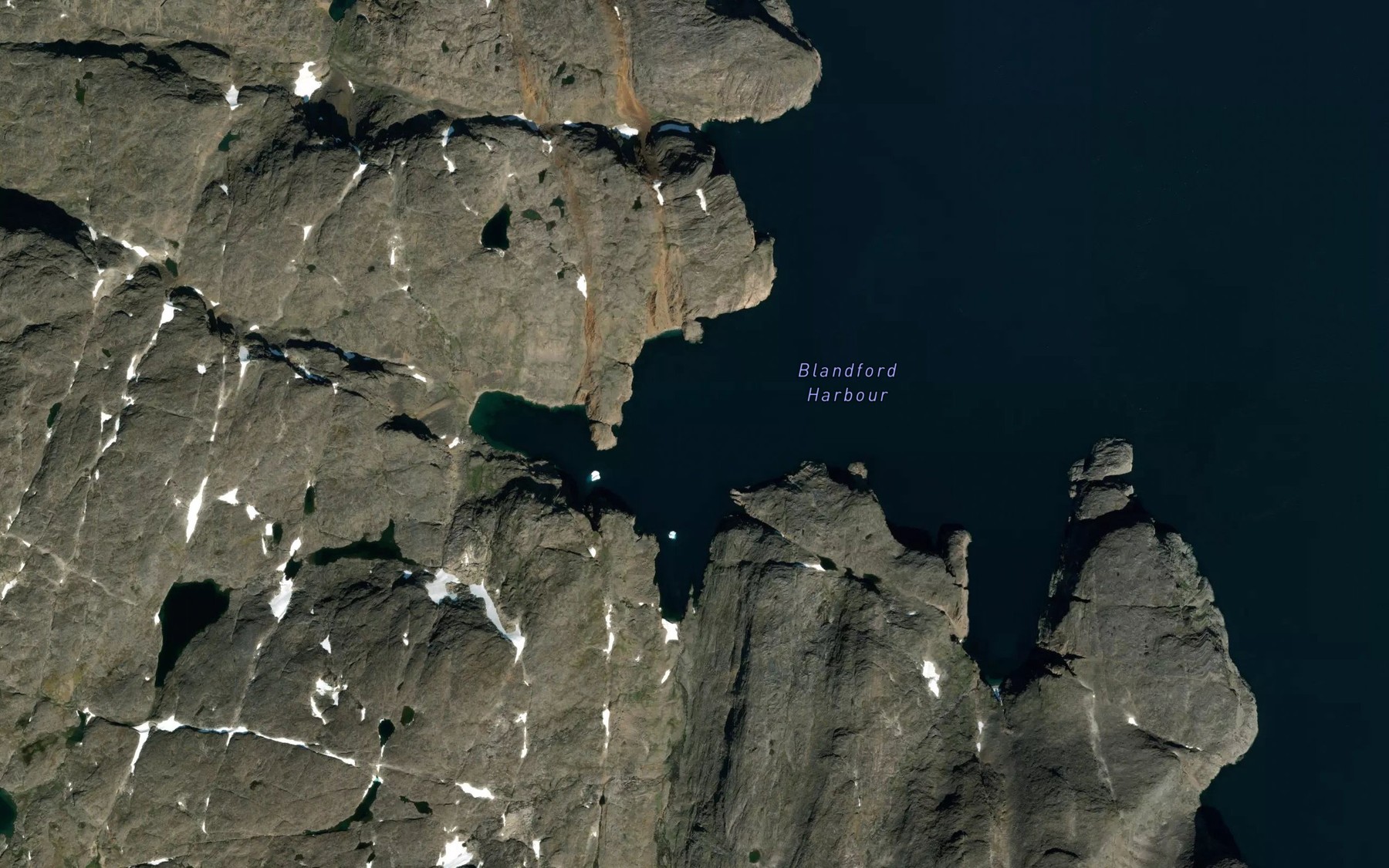 Satellite map of the Havre Blandford