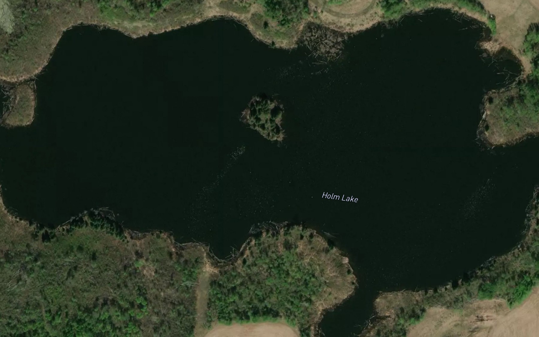 Satellite map of the Holm Lake