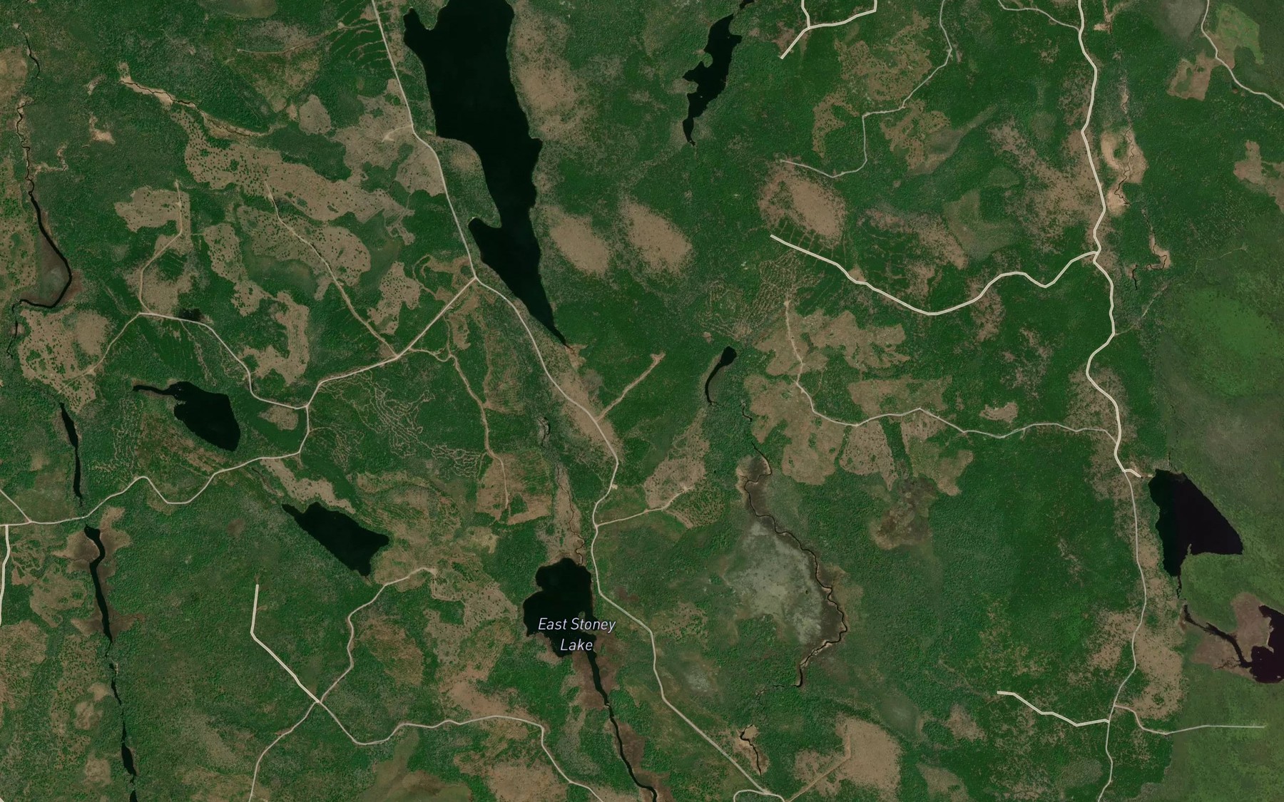 Satellite map of the Trout Hole
