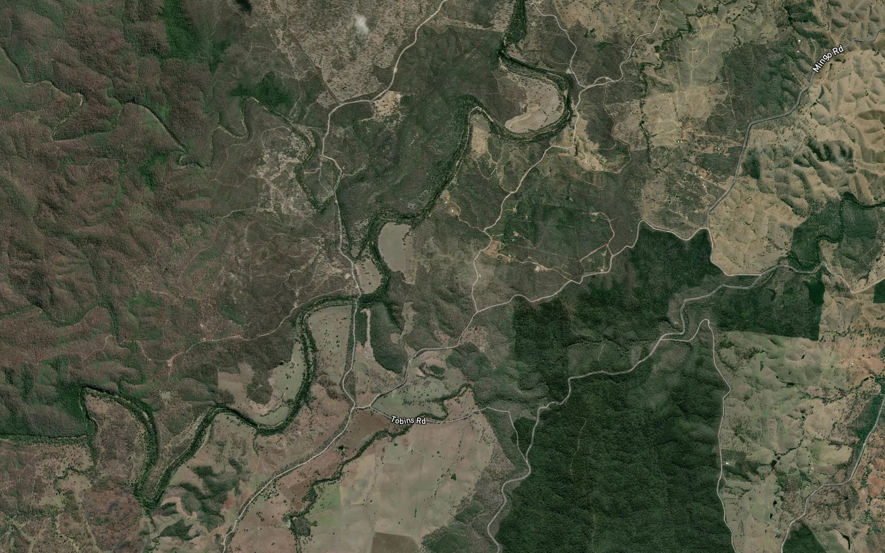 Satellite map of the Three Mile Creek
