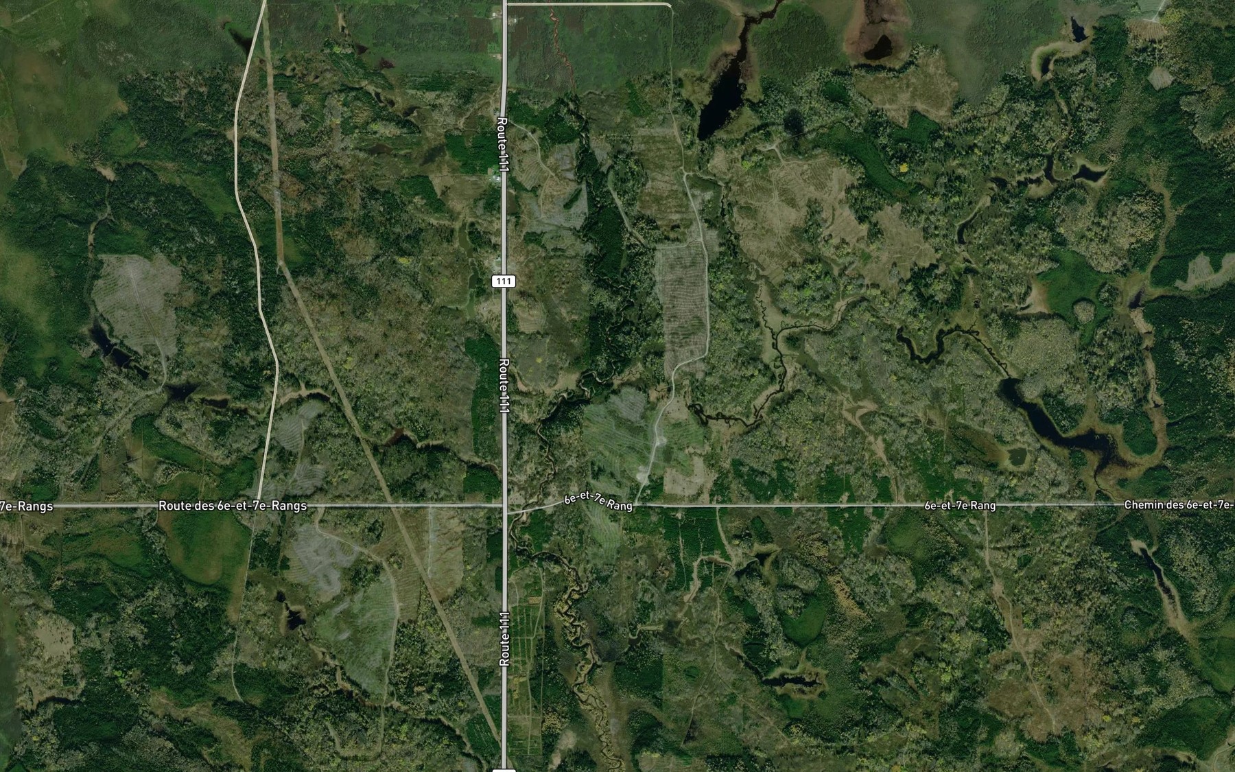 Satellite map of the Cours d'eau Savard