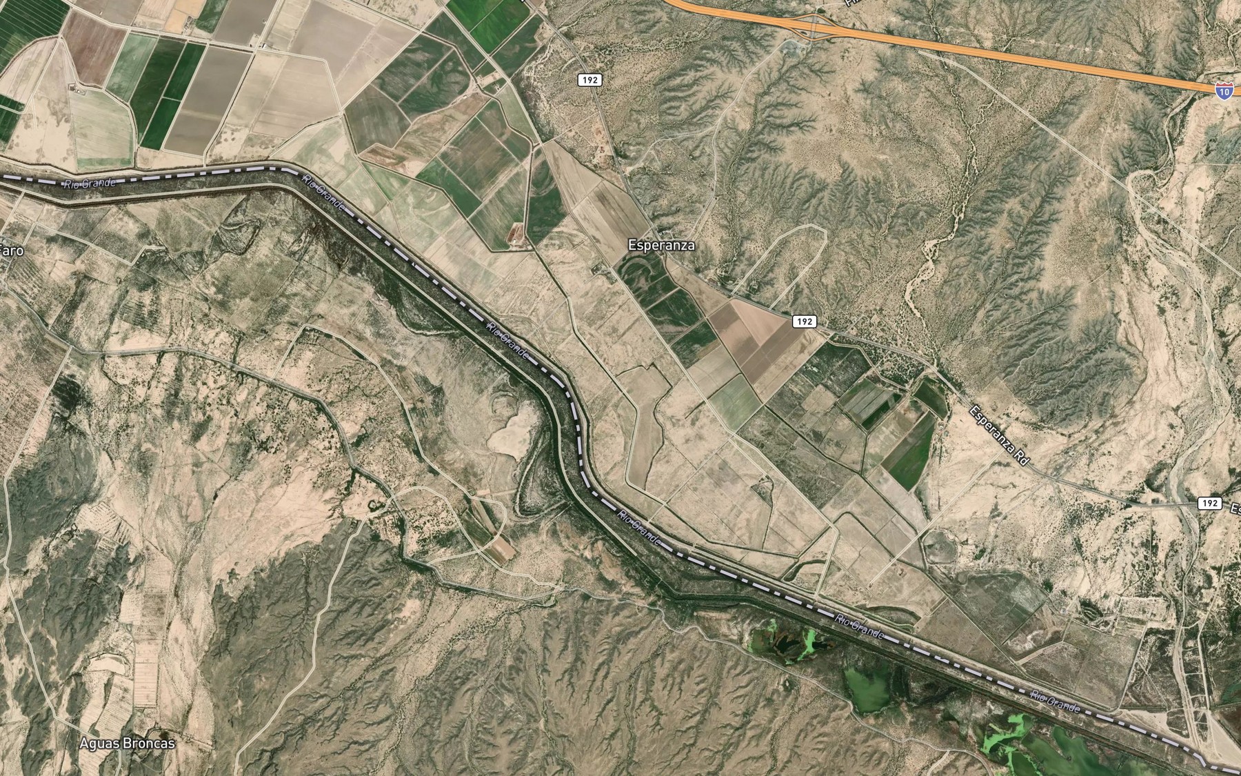 Satellite map of the Algodon Drain