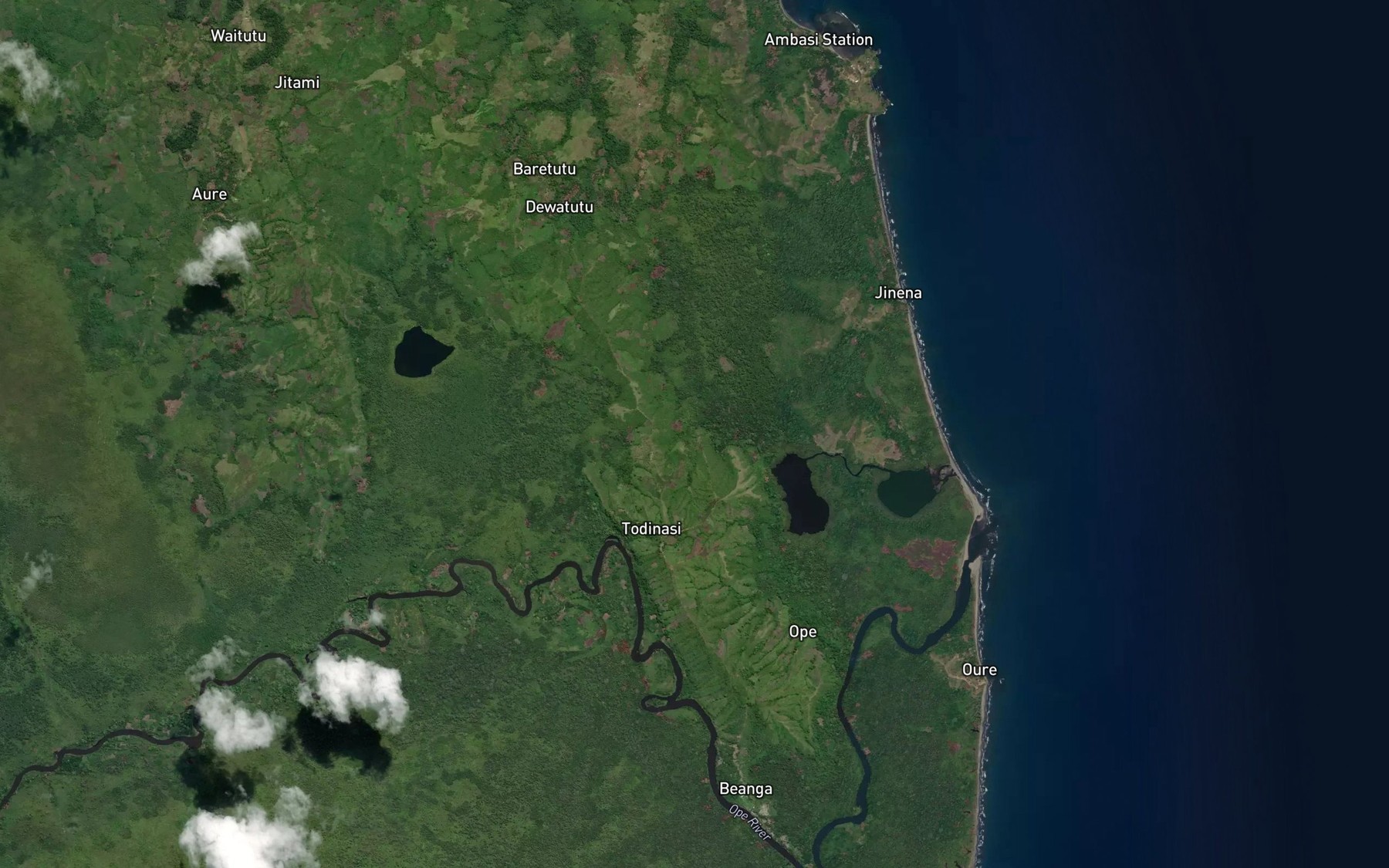 Satellite map of the Lake Dawai