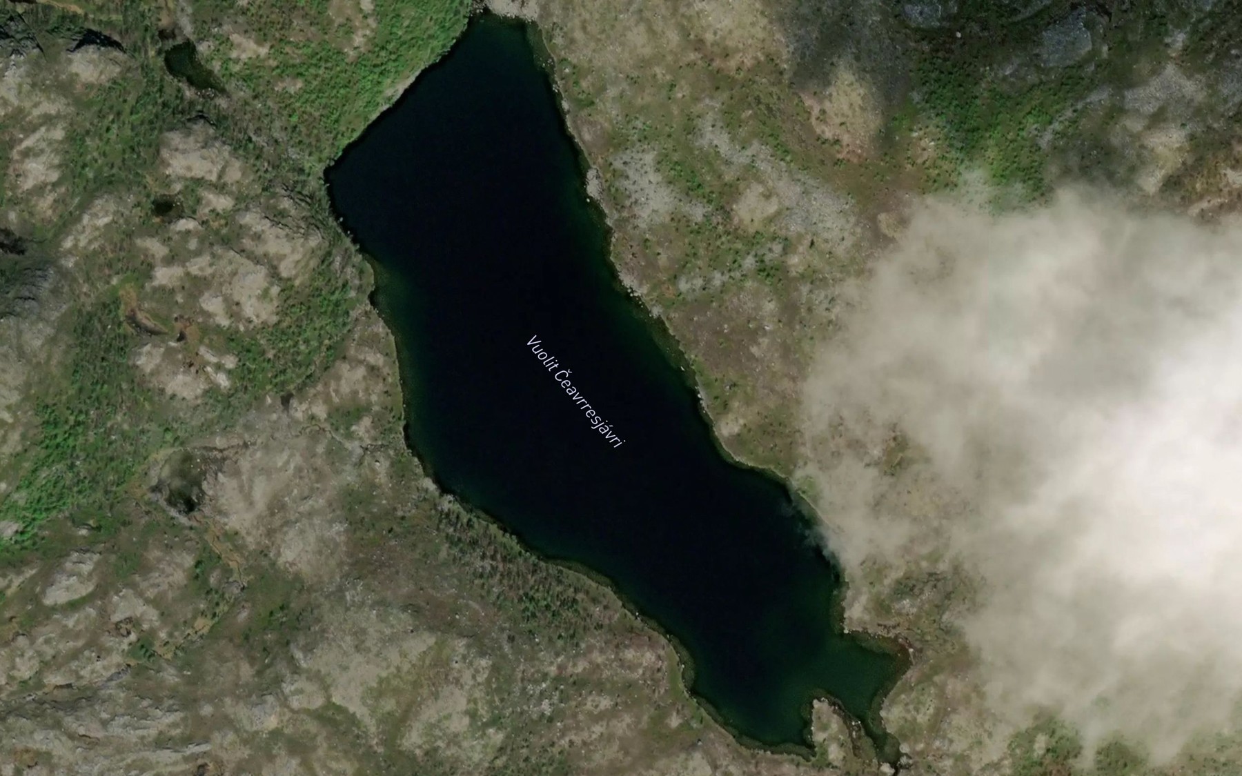 Satellite map of the Caevresjavri,vuolit