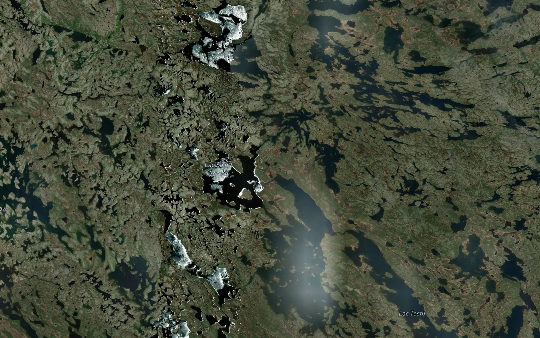 Satellite map of the Lac Saint-Servan