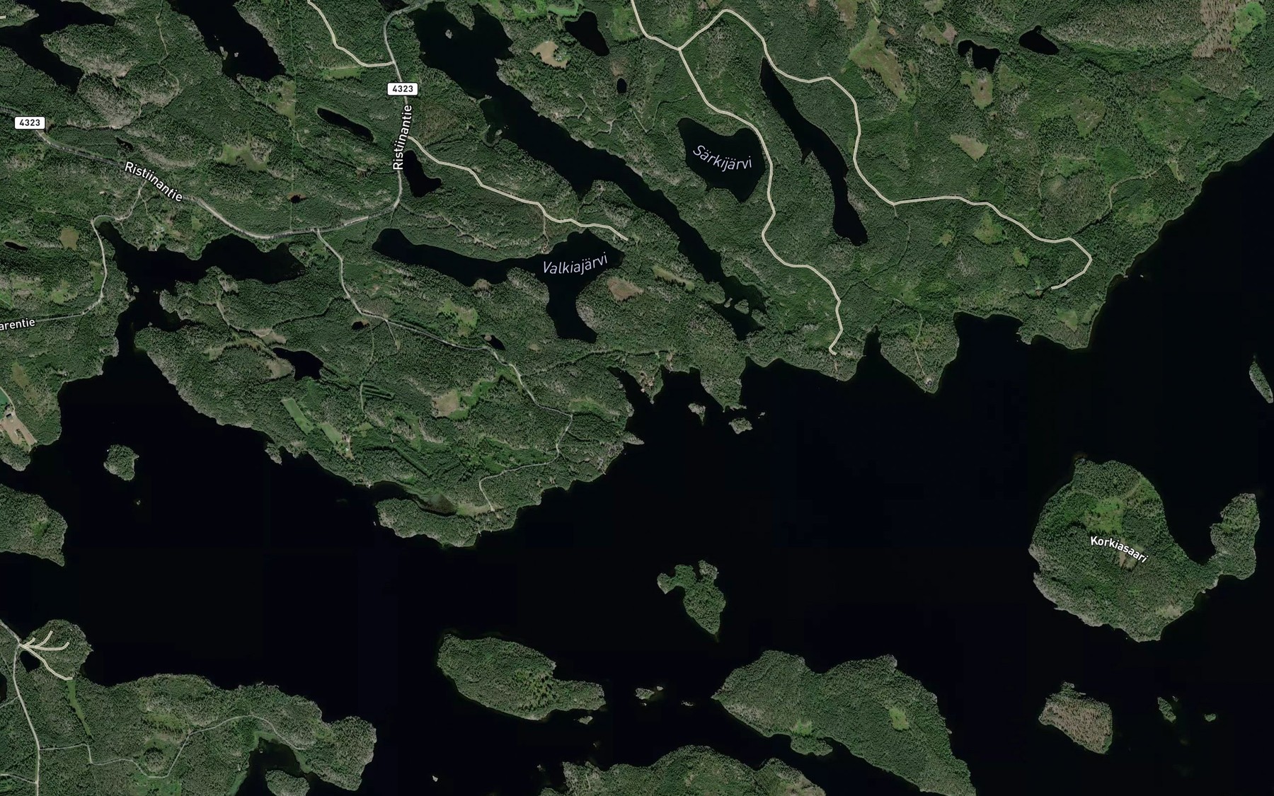 Satellite map of the Savanterinlahti