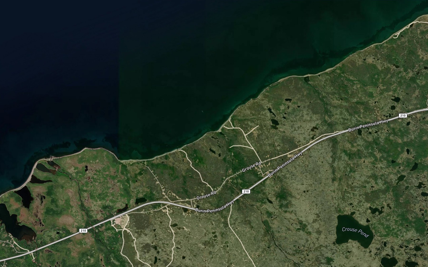 Satellite map of the Crouse West Brook