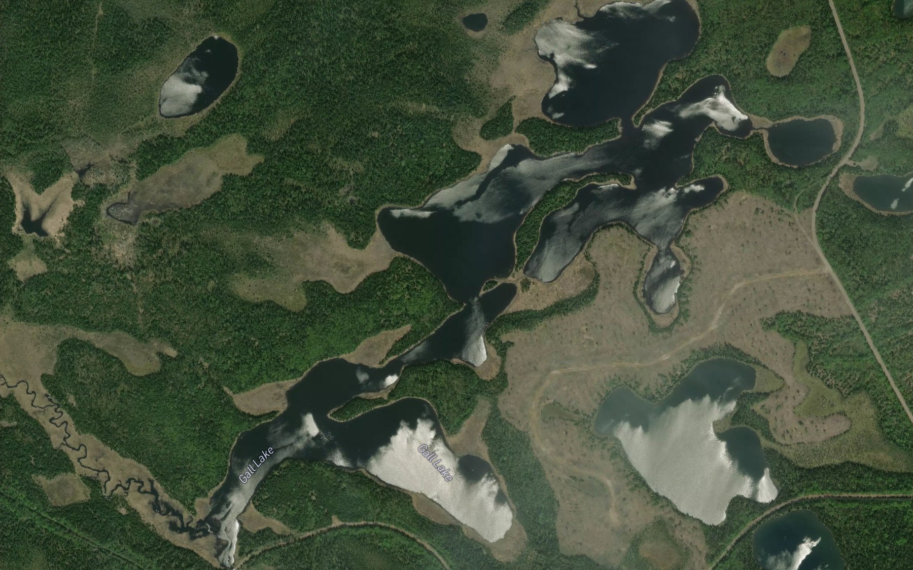 Satellite map of the Gall Lake