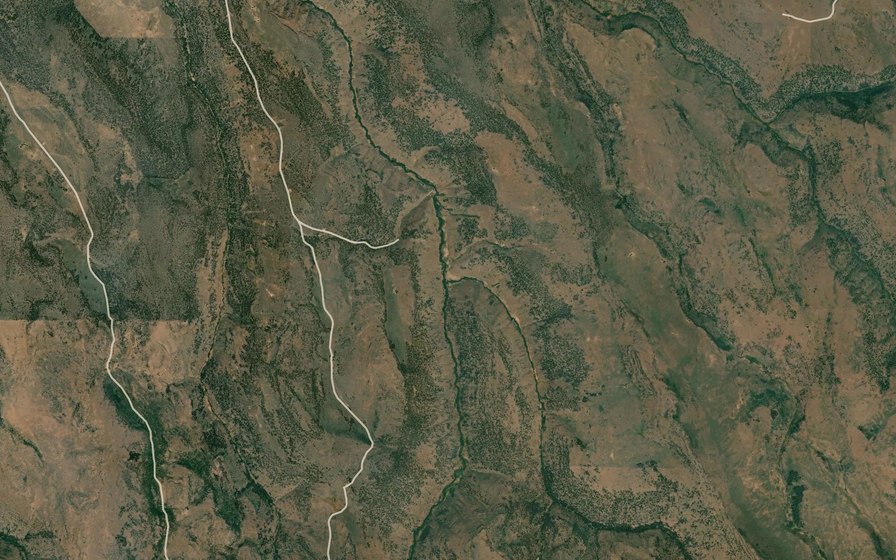 Satellite map of the Mud Creek