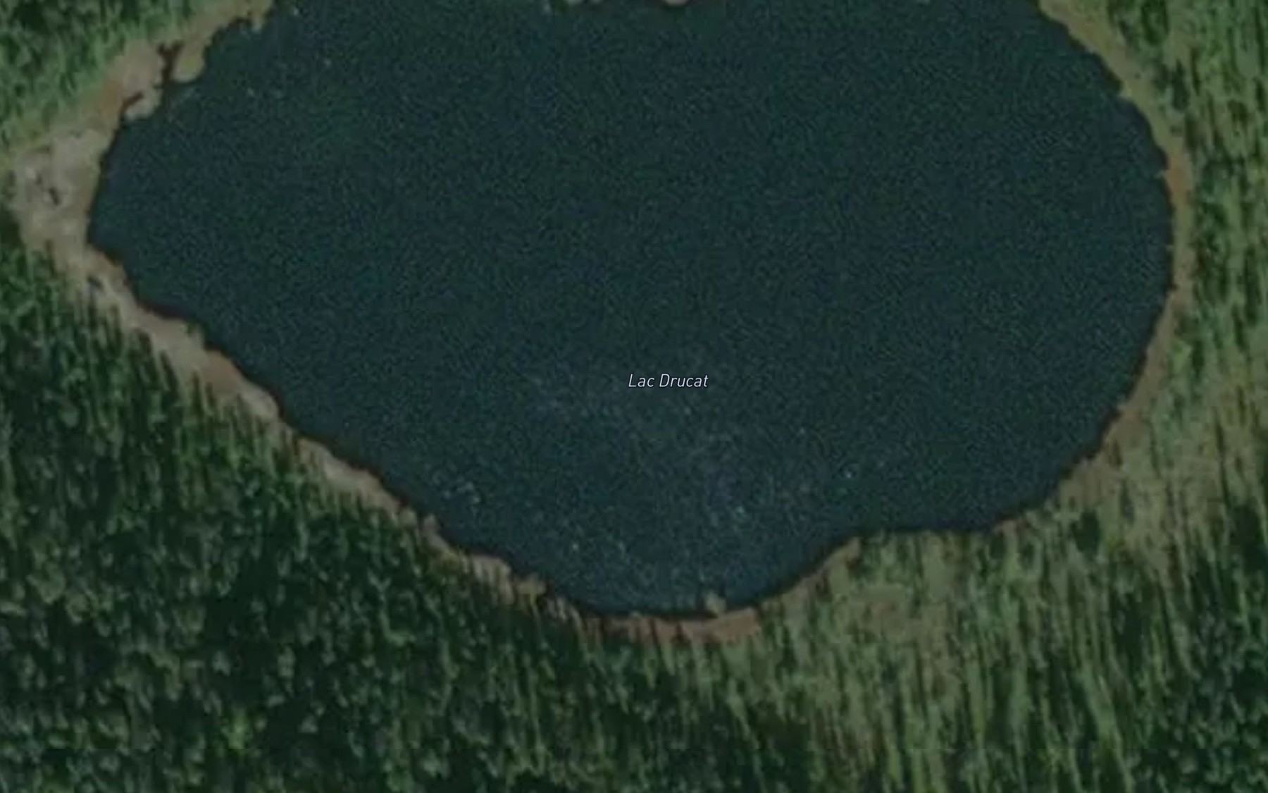 Satellite map of the Lac Drucat