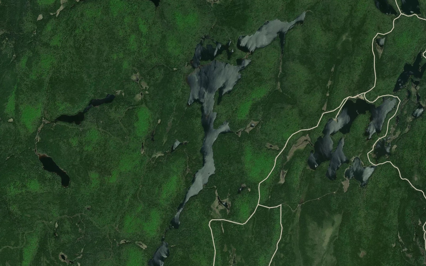 Satellite map of the Lac Boisvert