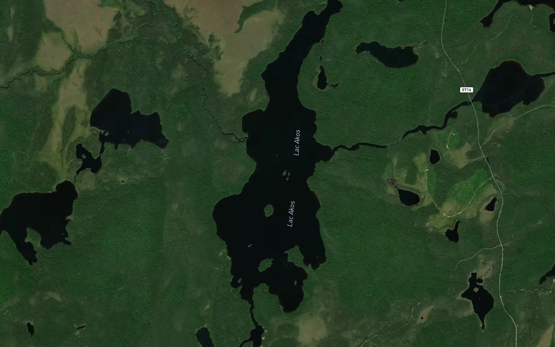 Satellite map of the Lac Akos