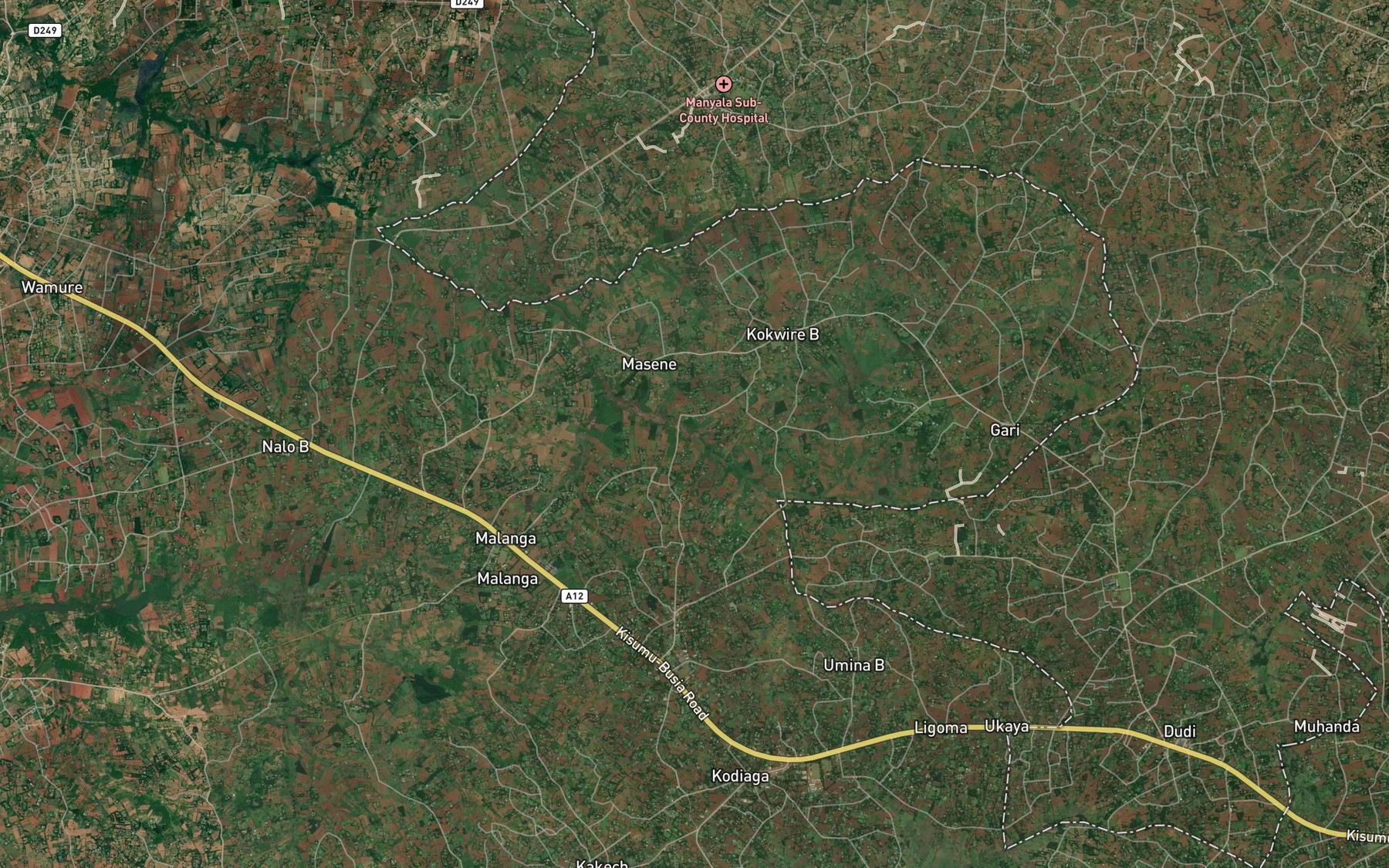 Satellite map of the Rapudo