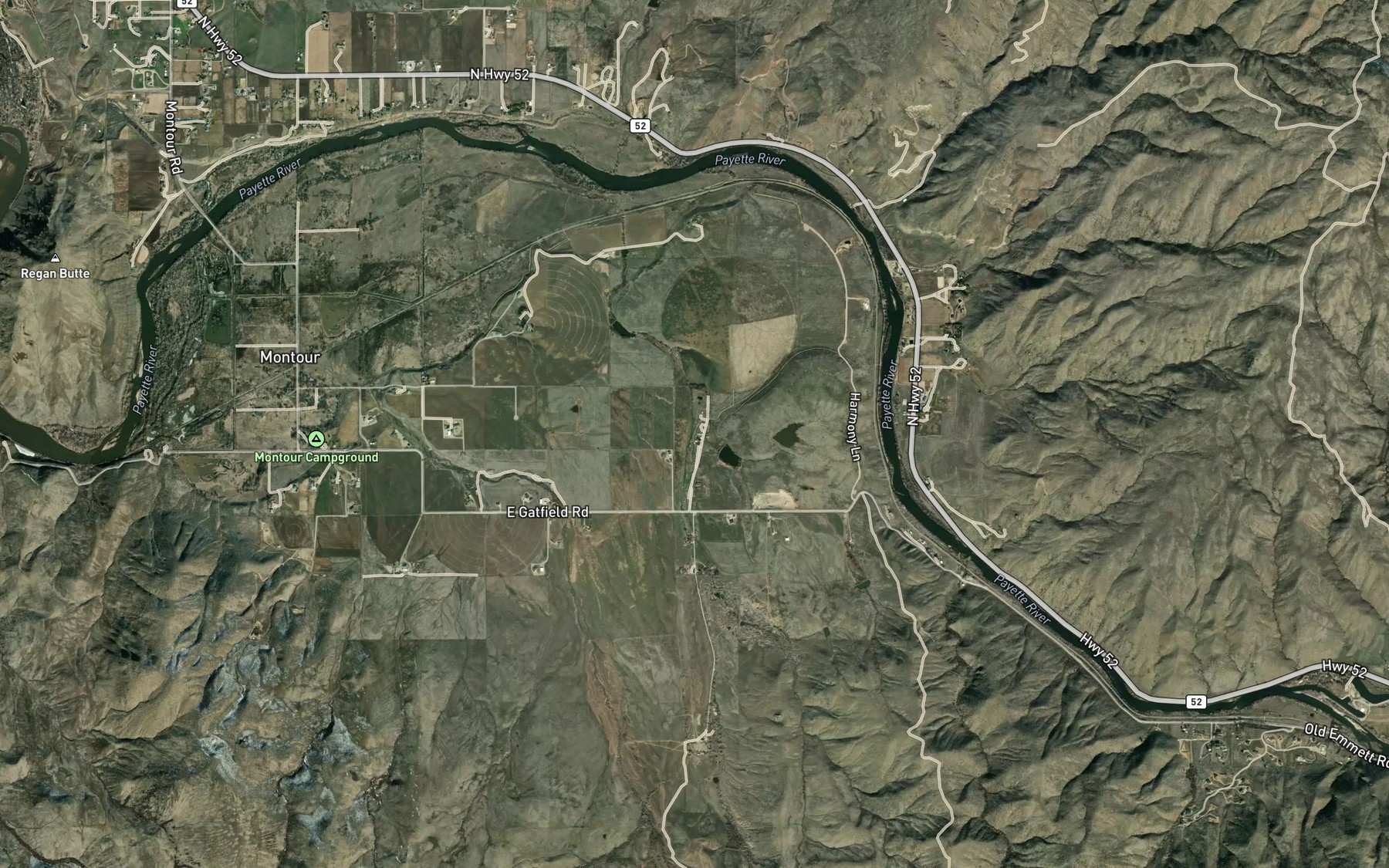 Satellite map of the Church Creek