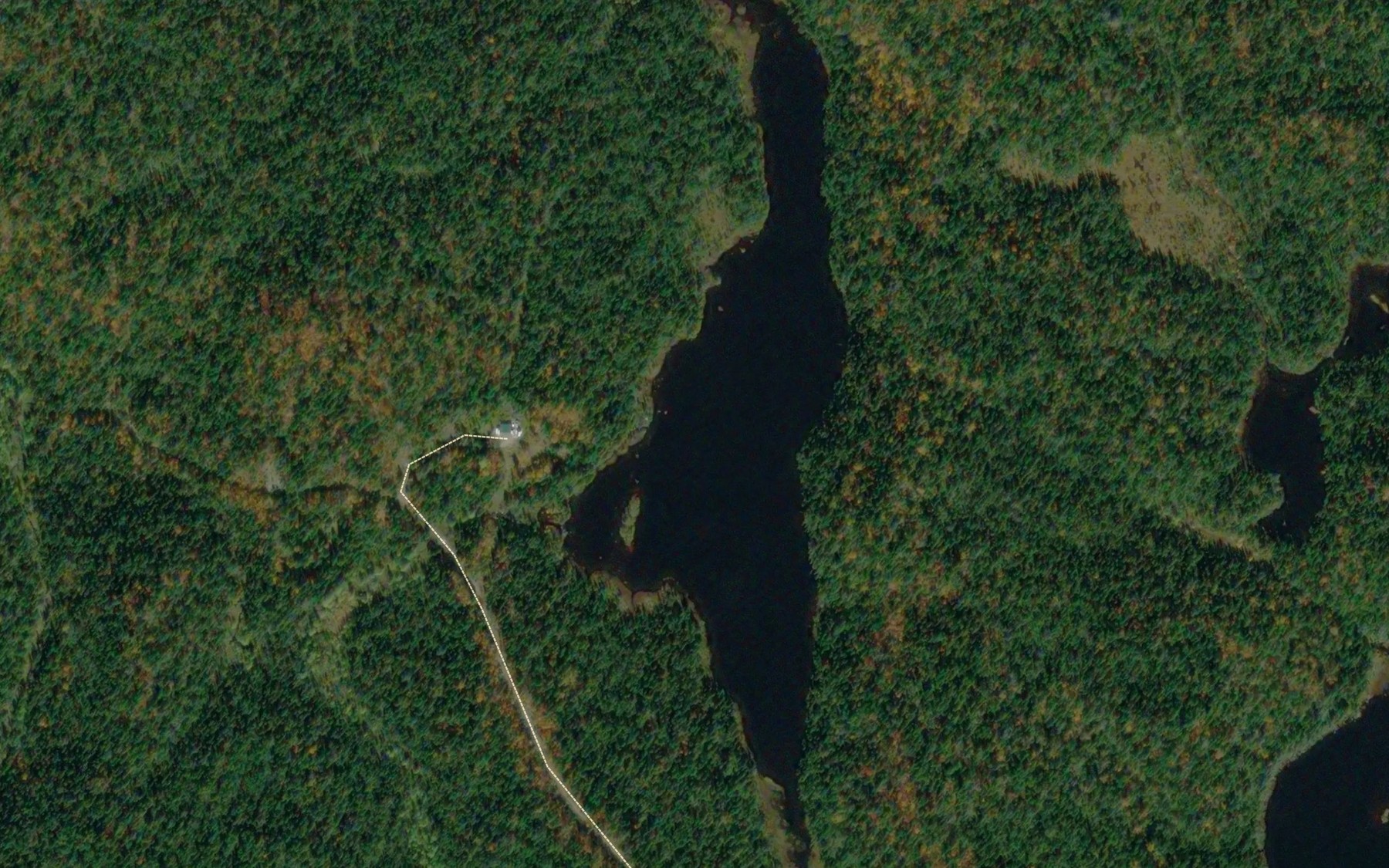 Satellite map of the Lac aux Castors
