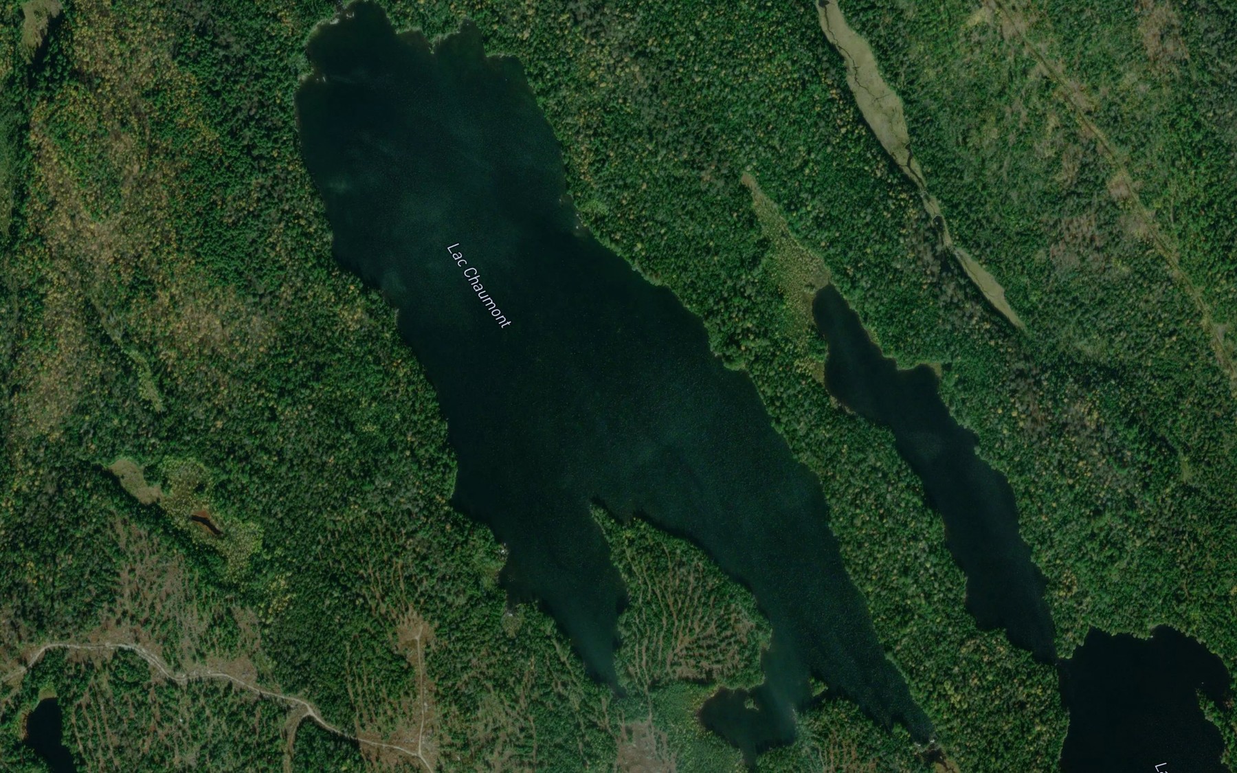Satellite map of the Lac Chaumont