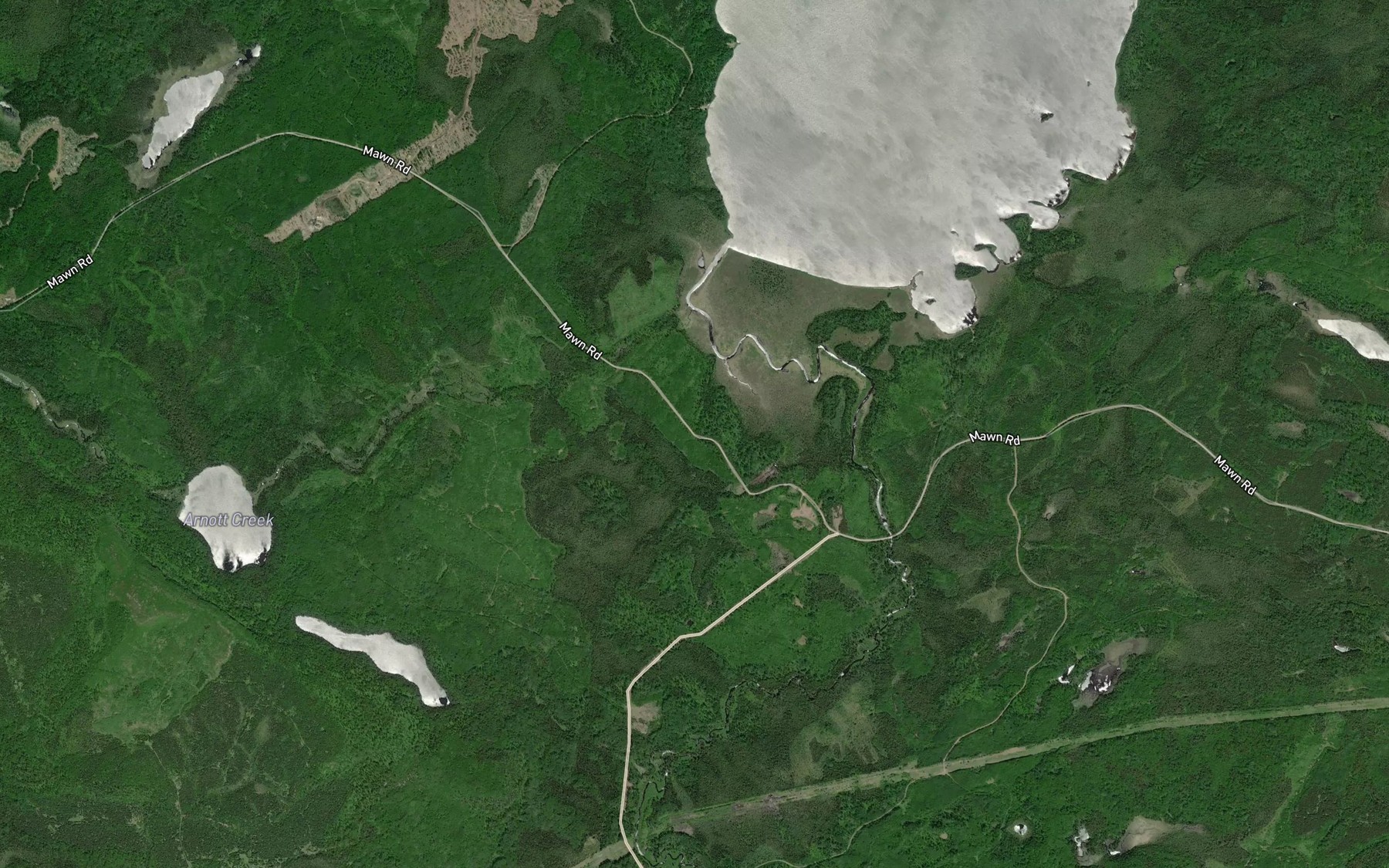 Satellite map of the Seagull Creek
