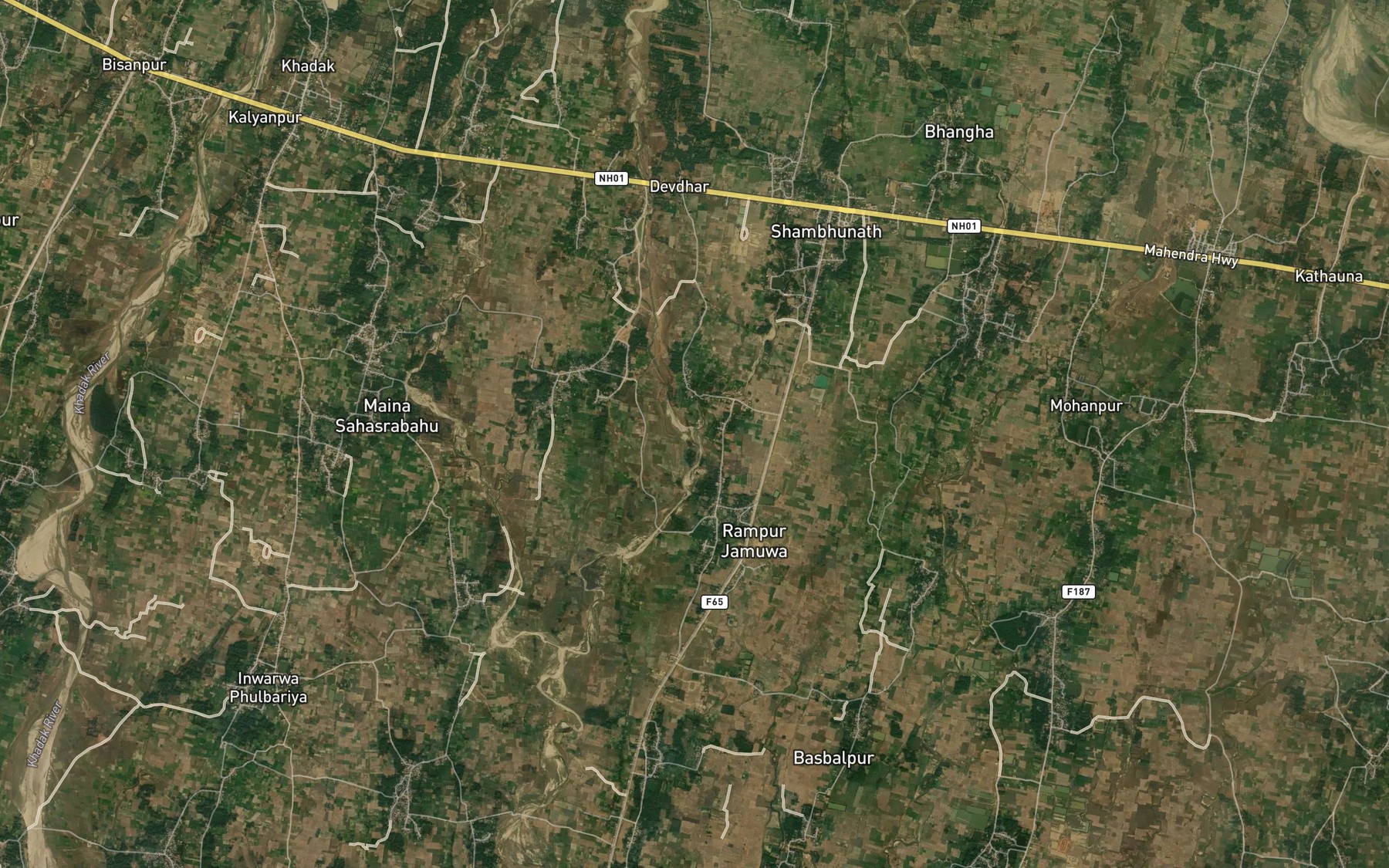 Satellite map of the Phaphi Khola