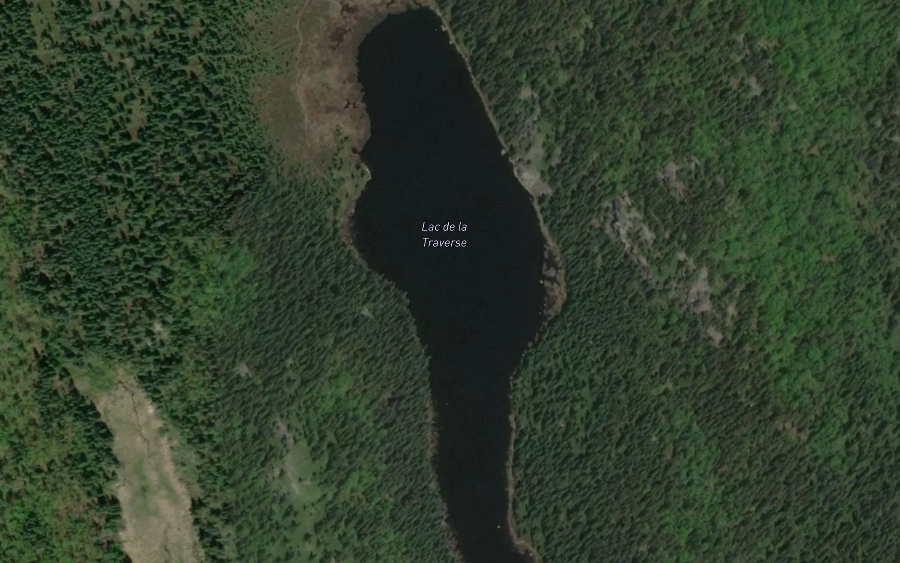 Satellite map of the Lac de la Traverse